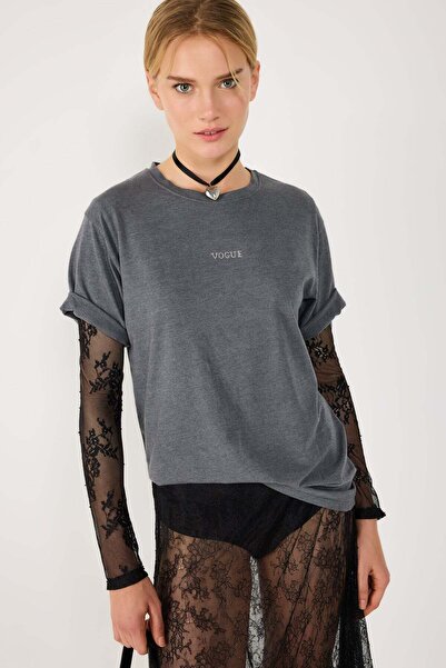 No Matter What Komfort-T-Shirt mit Rundhalsausschnitt in den Farben Kohle, Säure und Stein