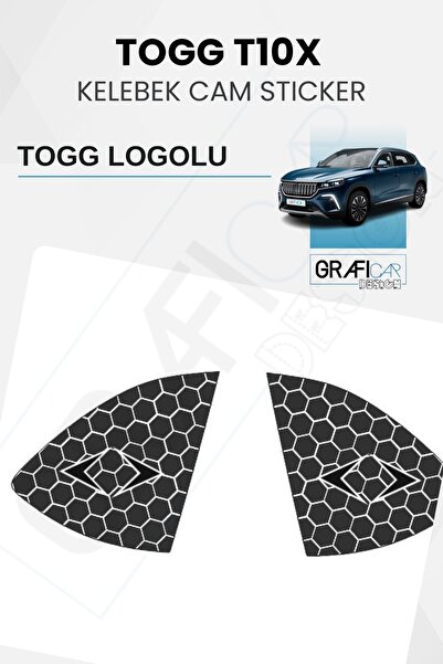 GRAFİCAR Togg T10x Uyumlu Kelebek Cam Sticker Set