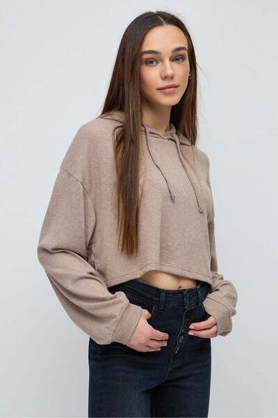 No Matter What Kurzes Sweatshirt mit Kapuze