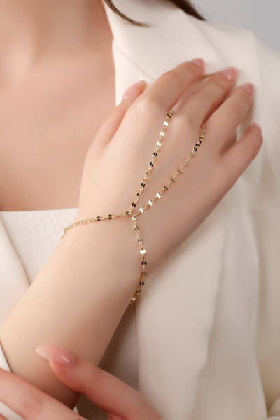 SARIASLAN Kalın Model 925 Ayar Aynalı Parlak Zincirli Kadın Gümüş Şahmeran 14 Ayar Altın Suyu