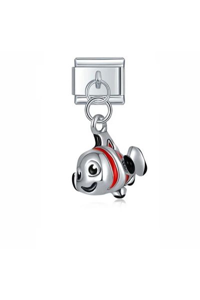 SiestaAccessories Red Fish Dangle Italian Bracelet Charm