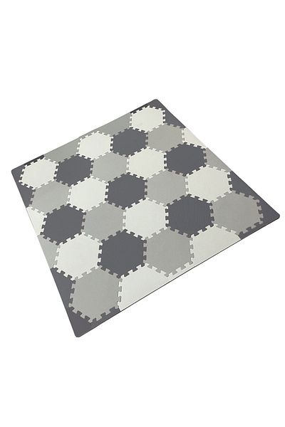 Bumble & Bird Baby Hexagonal Playmat Tiles - Grey/Cream