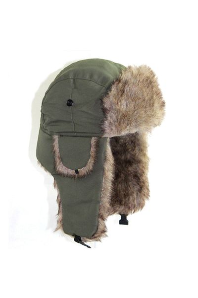 Kardelen Butik Denizli Furry Russian Ski Hat (Trapper Pilot Hat) (Unisex)