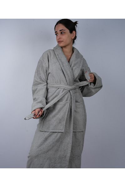 DC Teks Μοντέλο μπουρνούζι σε γκρι χρώμα AVS Curl Shalyaka (S-M-L-XL-2XL-3XL-4XL) Μεγάλο μέγεθος