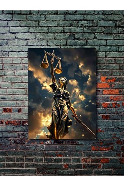 ZNC Adalet Heykeli – Adaletin Simgesi, Mimari Ve Heykel, Özel Tasarım Kağıt Poster, Duvar Sanatı