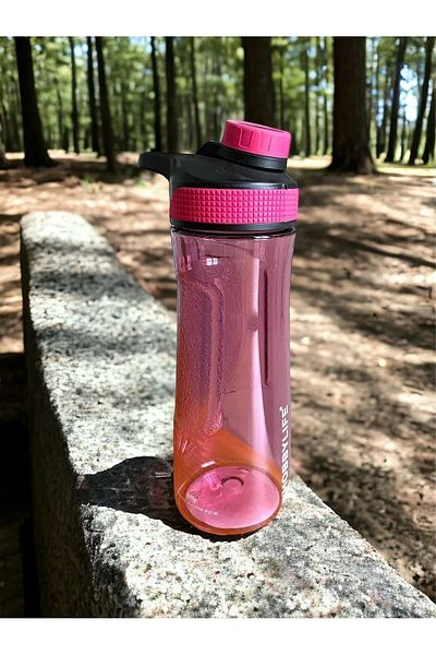 HOBBY LİFE 730ml G.Pink Transparent Sports School Office Water Bottle