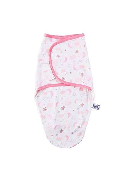 Tiny Toes Swaddle Wrap - Pink Moon & Stars_S