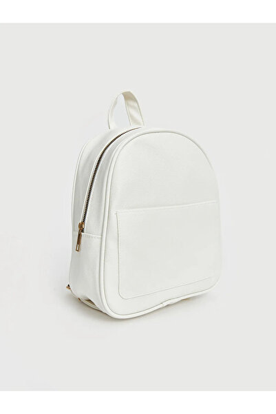 LC Waikiki Γυναικείο σακίδιο πλάτης LCW ECO White εφέ δέρματος