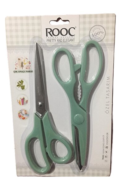 Rooc Özel Tasarımlı 2'li Makas Seti & Yeşil