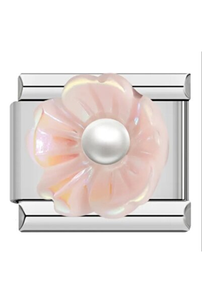 SiestaAccessories Sedefli Çiçek İtalyan Bileklik Charm