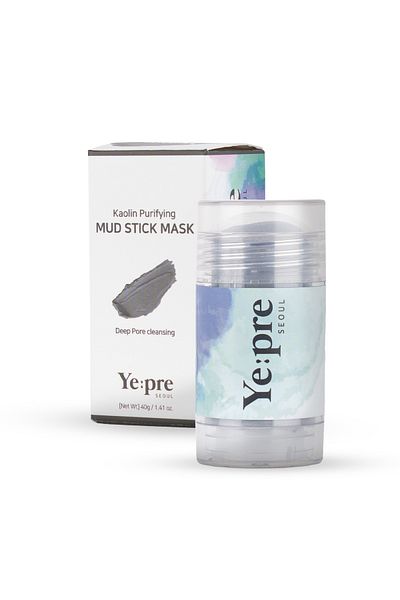 Ye:pre Kaolin Purifying Mud Stick Mask Blackhead Cleansing Sebum Balancing Clay Mask Korea 40g