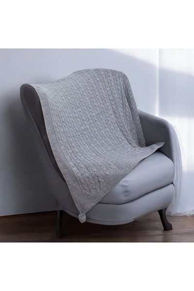 ART ÇEYİZ Pompom Knitted Knitted Tv Blanket (Sofa Shawl)