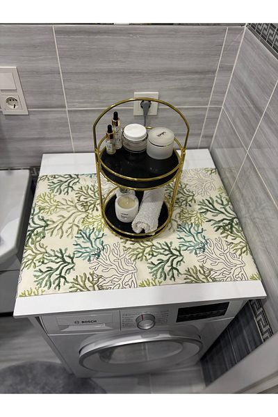 HALFART Green Coral Duck Linen Waterproof and Dirty-Proof Washing Machine Cover - with Stylish Pattern Options