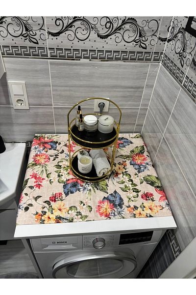 HALFART Melted Flowers Duck Linen Waterproof Washing Machine Cover - Stylish Pattern Options