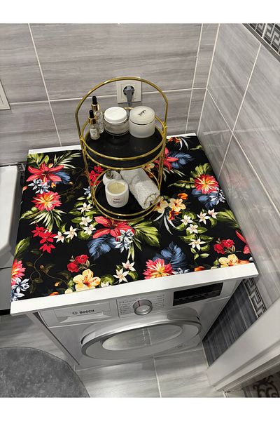 HALFART Cümbüş Flower Duck Linen Waterproof and Dirty-Proof Washing Machine Cover - with Stylish Pattern Options