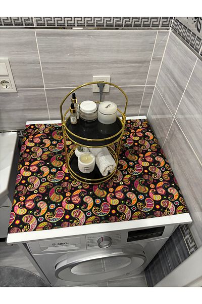 HALFART Curly Drop Black Duck Linen Waterproof Washing Machine Cover - Stylish Pattern Options