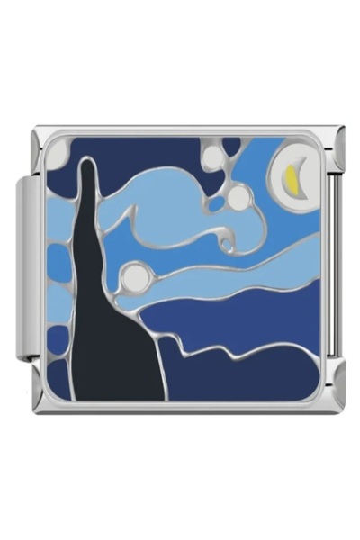 SiestaAccessories Vincent Van Gogh Italian Bracelet Charm - Starry Night Pain...