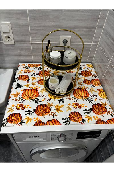 HALFART Pumpkin Duck Linen Waterproof and Dirty-Proof Washing Machine Cover - with Stylish Pattern Options