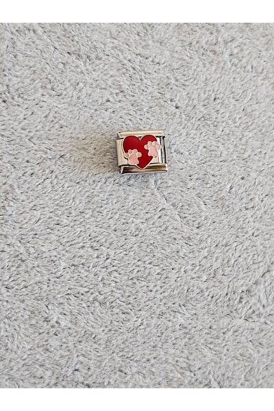 SiestaAccessories Italian Bracelet Charm - Heart Dog Paw