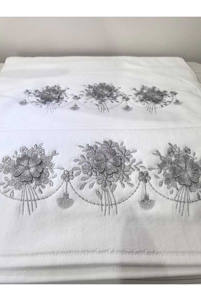 Peacock 3D Embroidered Hand Towel 50X90 (2600Gr)