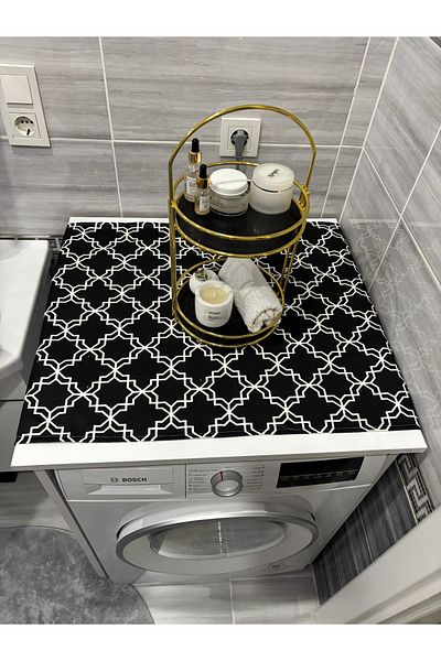 HALFART Black Moroccan Duck Linen Waterproof and Dirty-Proof Washing Machine Cover - Stylish Pattern Options