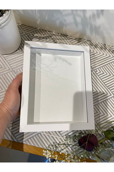 Sevcan sanat atölyesi 20X25X3 Glass Deep Memory Keepsake Frame - Rose Promise Engagement Flower Box