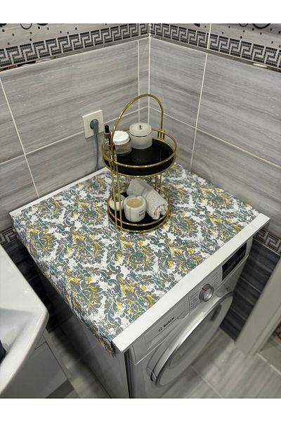 HALFART Tumbled Mint Duck Linen Waterproof and Dirty-Proof Washing Machine Cover - with Stylish Pattern Options