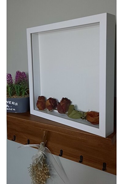 Sevcan sanat atölyesi 30×30×3 Memory Frame Flower Frame Glass Depth Frame