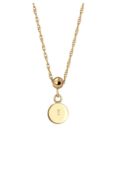 ELLI Náhrdelník Náhrdelník s kamenem Dámský řetízek s přívěskem Granát Cabošon Cut Red 925 Sterling Sil