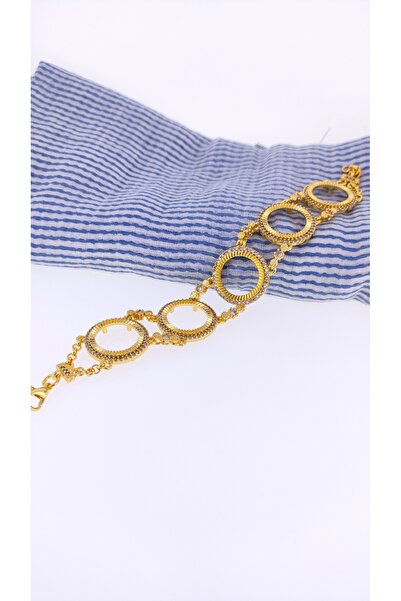 elisitakistory Çeyrekaltın Takmak Için Altın Kaplama 5'li Bileklik