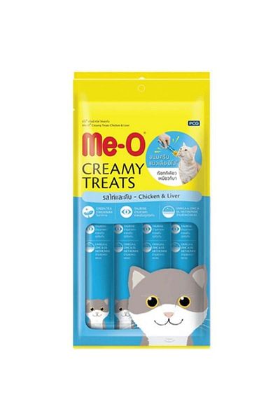 me-o Me-O Creamy Treats Chicken and Liver Cat Treats - 4 x 15 g