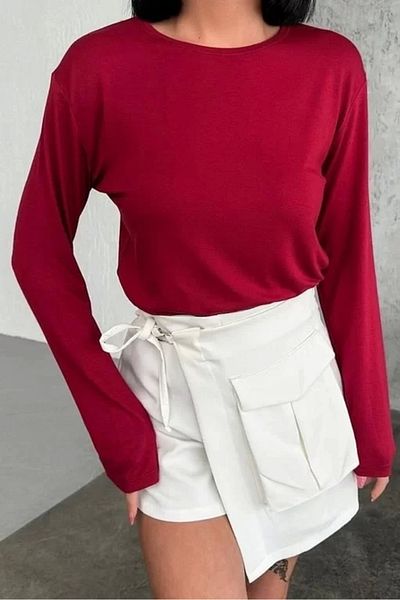KTYRA52 Comfortable and Stylish Long Sleeve Crew Neck Lycra Viscose Combed Body Claret Red (Gc)