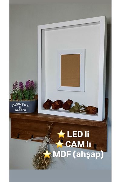 Sevcan sanat atölyesi 30×40×3 Photo Frame Memory Frame Flower Frame Glass Depth Frame