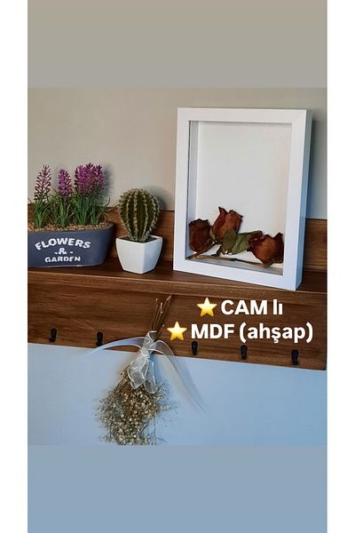 Sevcan sanat atölyesi 18×24×3 Memory Frame Flower Frame Glass Depth Frame