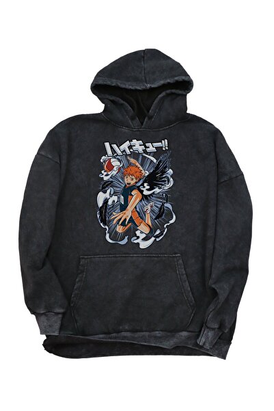 Fuddy Moda Haikyu Anime Printed Unisex Oversize Hooded Sweatshirt - Washable ...