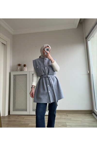 Balamony Baby Blue Boucle Vest