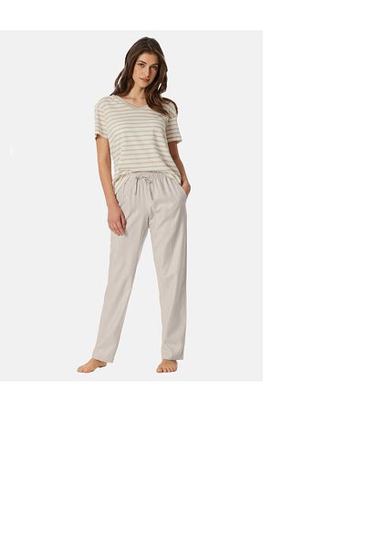 Schiesser Pyjamahose Mix & Relax Web Schlaf-hose Pyjama Schlafmode