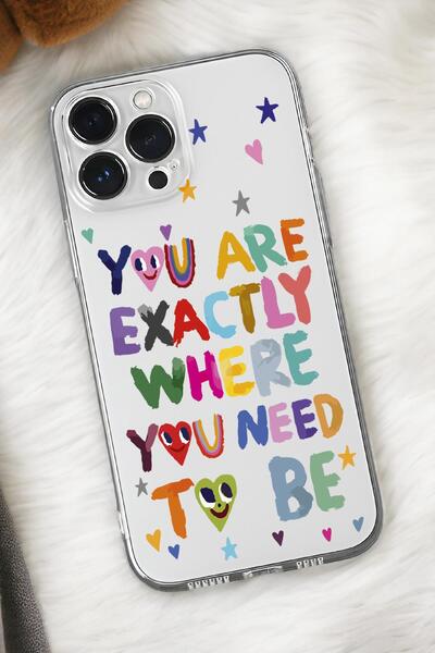 mooodcase iPhone 16 Pro Max Uyumlu Need To Be Desenli Premium Silikonlu Şeffaf Telefon Kılıfı