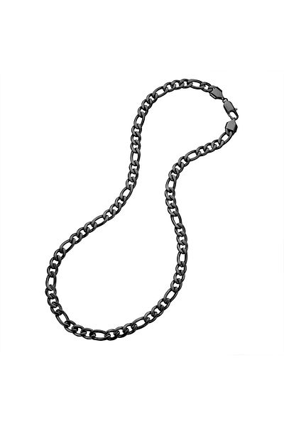 True Rebels Edelstahlhalskette Kette Edelstahl schwarz