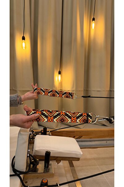 Evdeki Terziniz Reformer pilates için desenli double straps  ikili elcik halkalı