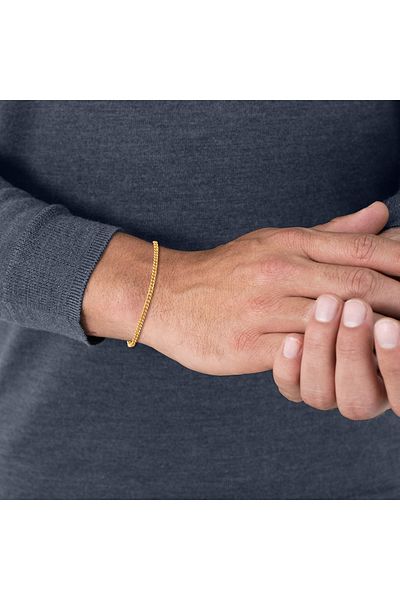 True Rebels Edelstahlarmband Armband Edelstahl Gelbgold