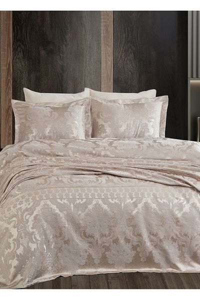 Dantela Σετ κάλυμμα διπλού κρεβατιού Armada Jacquard (250X260)-ανθρακί