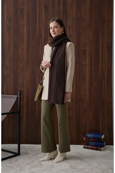 Fatma Atasoy Eyebrow Blazer Jacket Stone