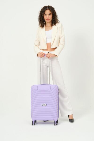 Diseno Keo-plus Lila Kabin Boy Silikon Kırılmaz Pp Valiz