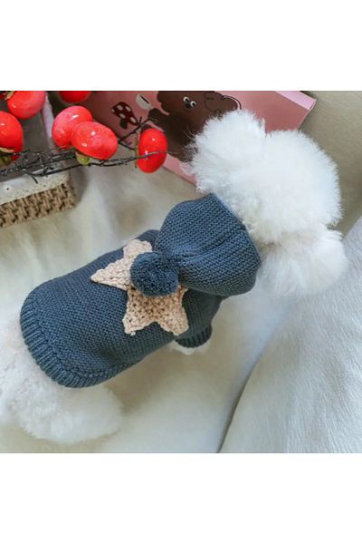 Proxy Paws Starry Hooded Knitted Dog Sweater