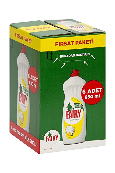 Fairy 6 Adet Sıvı Bulasık Deterjanı Limon 6x650 Ml