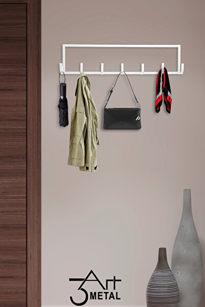 3art Metal Dekoratif Demir Duvar Askısı - Metal Askılık - Elbise Askısı