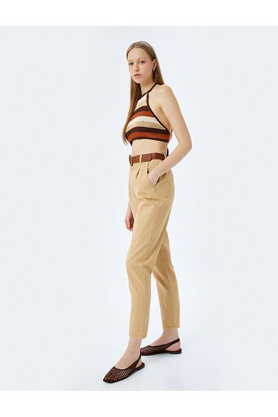 Koton Locker geschnittene Chino-Hose aus Baumwolle