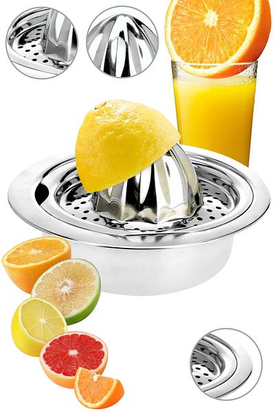 Binbirreyon Steel Lemon Squeezer Citrus Juicer 16cm Stainless 304 Steel Ra988