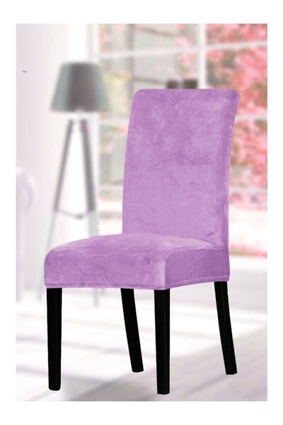 upmall Silk Velvet Chair Cover Elastic Standard 6 Pieces